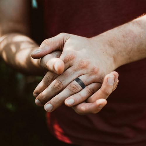 ifundom Bague en Silicone Noire Taille 14 pour Activités de Plein Air Anneau de Préhension Antidérapant et Résistant Accessoire Sport Renforçant la Force des Doigts Bijou Fonctionnel – vue 5