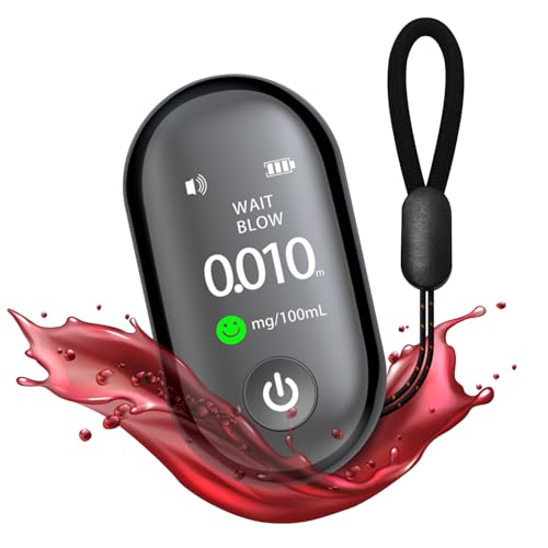 Ecoret-Pro Etilometro Portatile Certificato,Leggero e Compatto,Alcol Test con LED ad Alta Definizione e Chip ad Alta Sensibilità,Adatto per Uso Domestico e Professionale,Nero