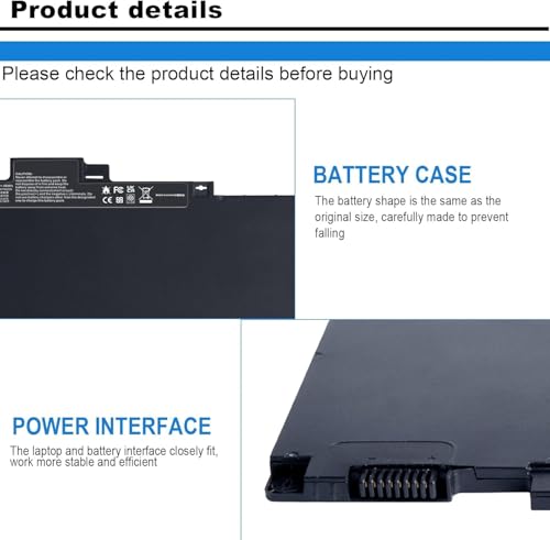 Image of CS03XL Battery for HP EliteBook and ZBook Compatible for EliteBook 840 848 850 745 755 G3 G4 and ZBook 15u G3 G4 Compatible P /N CS03 T7B32AA HSTNN-UB6S HSTNN-IB6Y