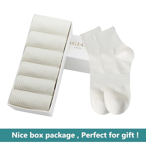 Image of MAGIARTE Womens Mini Crew Ankle Socks Athletic Casual Cotton Socks for Women