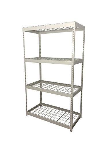 SafeRacks Garage Shelving Unit - All Steel Storage Rack That Holds 300 Pounds Per Shelf - Easy to Assemble, White (24