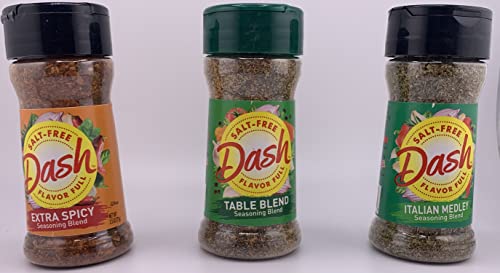 Mrs Dash Seasoning Salt Free Variety 12 Pack by Snackivore. 1 Bottle Each of 12 Different Flavors.