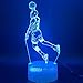 Produktbild 3D Nachtlicht 3D LED Nachtlichtlampe Michael Jordan Dunk Figur Sport Basketball Home Dekoration Geburtstagsgeschenk für Kinder Junge Kind Nachtlicht
