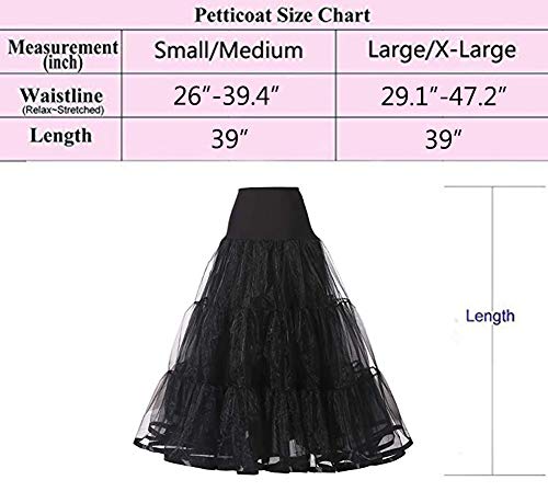 Women's Ankle Length Petticoats Long Plus Size Wedding Petticoat Slips Crinoline Underskirt For Prom Evening Wedding Dress (White, S/M) #TOP2