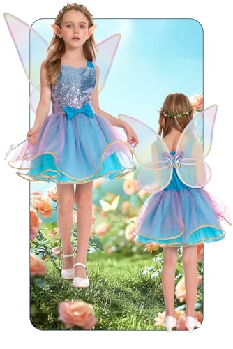 Disfraz de hada rosa para niñas 3-10 años miniatura 2