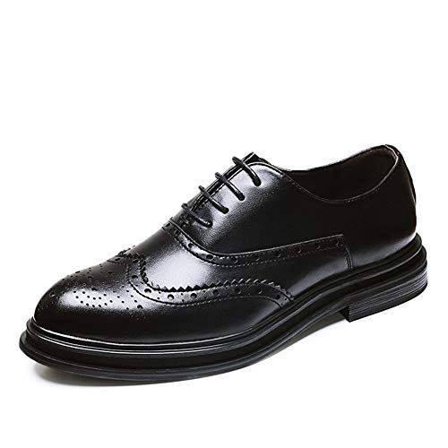 Zapatos Oxford Brogue para hombre: elegancia clásica con tacón de goma para bodas