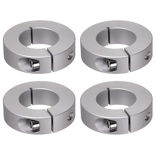 QUARKZMAN 4pcs Bague de Réglage Bague Arrêt d'axe Butée Arbre Collier 30mm Alésage Aluminium Alliage Diviser Colliers Vis, 55mm OD, 15mm Largeur pour Roue Brouette Pont Boîte Vitesses