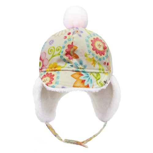 Kinderspel Boutique Style Toddler Children Multicolored Winter Snow Hat - Flower Harmony (Large)