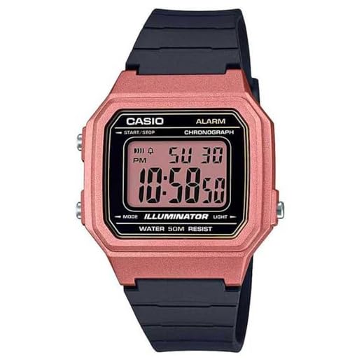 Casio W-217HM-5A Kids Mens Watch Digital Stopwatch Alarm WR W-217 Original New