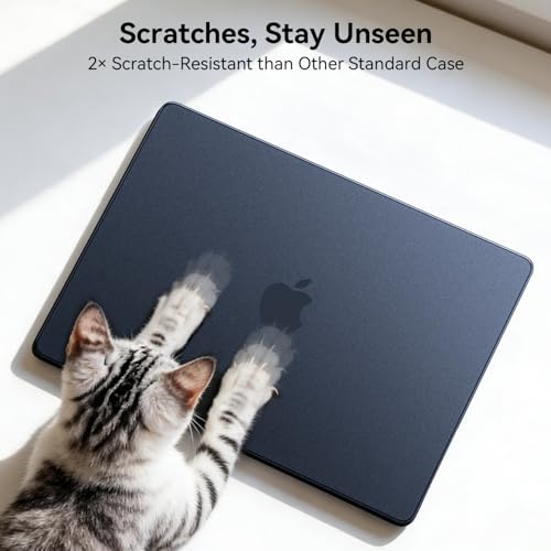 Image of EooCoo Case for MacBook Pro 14 inch 2026-2021 M5 M4 M3 M2 M1 Pro /Max, Official Color-Matched, Anti-Mar Armor, Matte Hard Shell Laptop Protective Cover Case, Original Midnight Clear