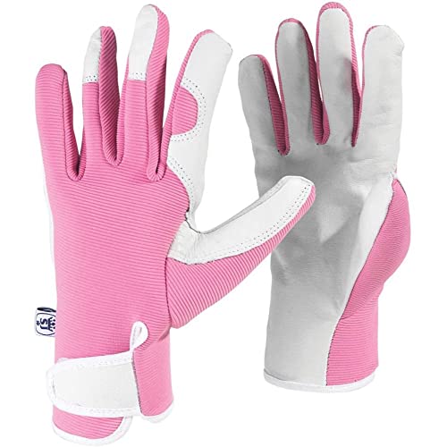 Spear & Jackson LSGLOVESKEW Kew Gardens Collection Gants de jardinage en cuir pour femme Rose Taille S Cover