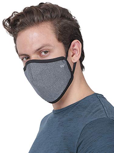 Image of Wildcraft SUPERMASK W95+ Reusable Outdoor Respirator 2P : POINTEL : GRY DARK : S