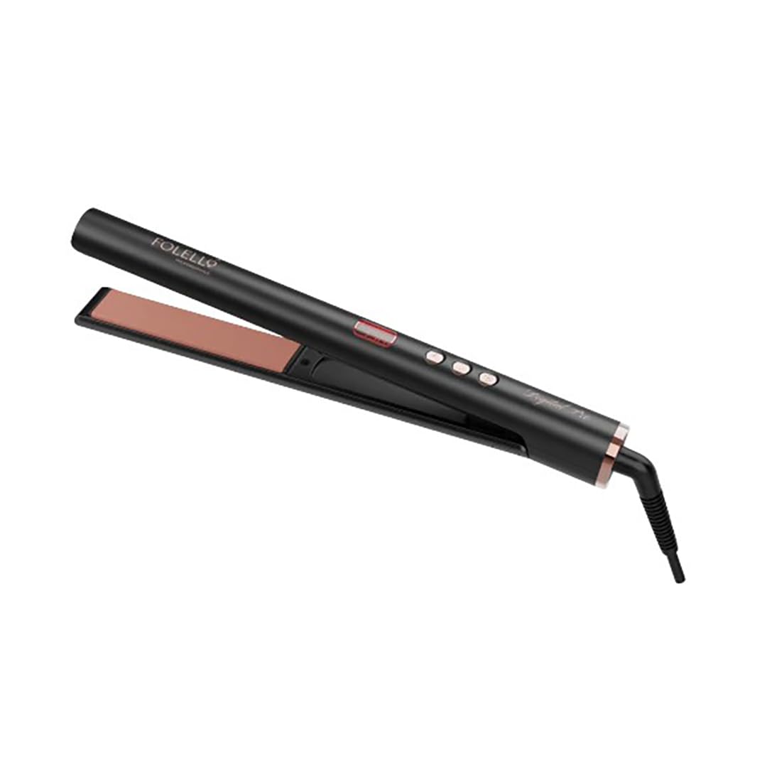 FOLELLO Digital Pro – Hair Straightner with Ceramic Coating Plates for Salon, Straighten, Curl, Flick or Make Wave (all-in-one) Hair Straightener for Women, Saloon Accessories