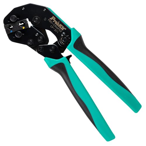 Pro'sKit 902-330 AWG 12-10 and 14-16 Size Crimpro Crimper for Insulated Flag Terminals, Yellow/Blue, Multi