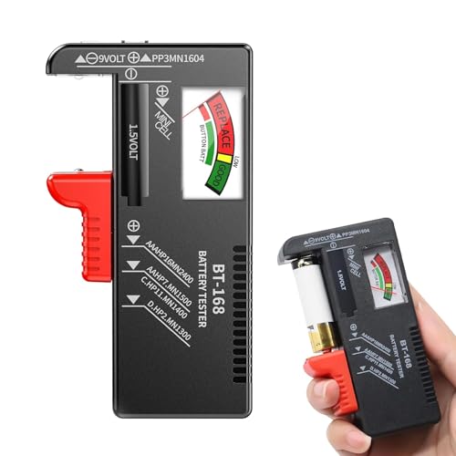 Testeur De Piles, Testeur De Piles Pour Tous Types De Piles, Domestiques Pour Toutes Les Piles AA, AAA, C, D, 9V Et 1,5V Bouton Rechargeables Et Appareil De Test De