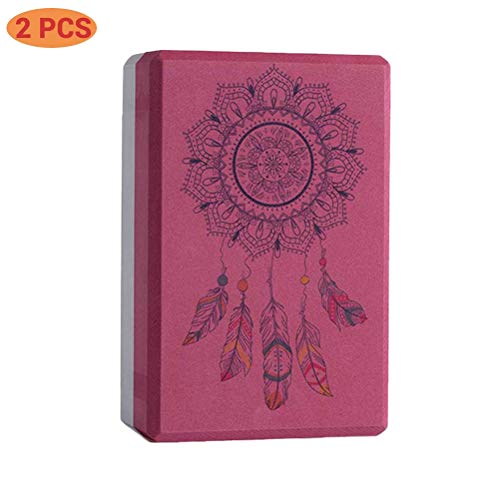 Bestice Yoga Block plus Strap with Yoga Brick Cork Yoga Block 6 Colors - High Density EVA Foam Yoga Block to Support and Deepen Poses, Lightweight, Odor-Resistant