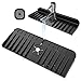 Tappetino per rubinetto in silicone, Tappetini per Lavello, Rubinetto da cucina Lavello Paraspruzzi, Lavandino Pad Raccogligocce per Cucina e Bagno Controsoffitto Proteggere (nero)