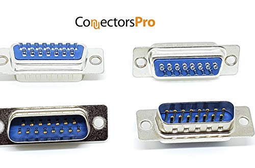 Conector DB15 macho soldable 50 unidades miniatura 3