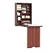 HOMCOM Compact Fold Out Wall Mounted Convertible Desk with Storage, Mahogany