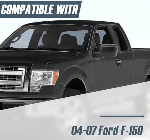 Perfit Zone Towing Mirrors Left Driver Side Fit 04-07 Ford F150, POWER HEATED,With AMBER SIGNAL,BLACK Mirror Replacement - Thumbnail 6