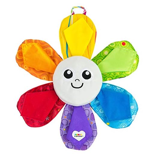TOMY Lamaze "Daisy, die Lernblume" – Buntes Baby Spielzeug ab 6 Monaten – Hochwertiges Lernspielzeug mit Knisterelementen in den Blüten