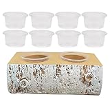 Gecko Futterschale | Magnetischer Futterspender Mit 10 Futternäpfen | Zubehör Für Gecko Terrarien Mit Doppelnapf - Für Echsen, Haustiere, Schlangen, Bartagamen, Frösche, Tausendfüßler Und