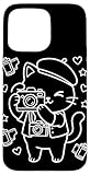 Ya en manzanajugosa.com: Carcasa para iPhone 15 Pro MAX Fotógrafo de Gatos Kawaii Monos