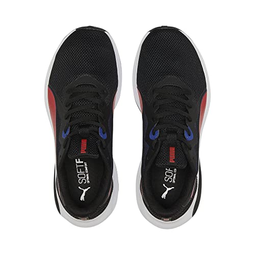 PUMA Puma Twitch Runner Sneaker, Black-Burnt Red-Elektro Blue, 7 US Unisex Big Kid