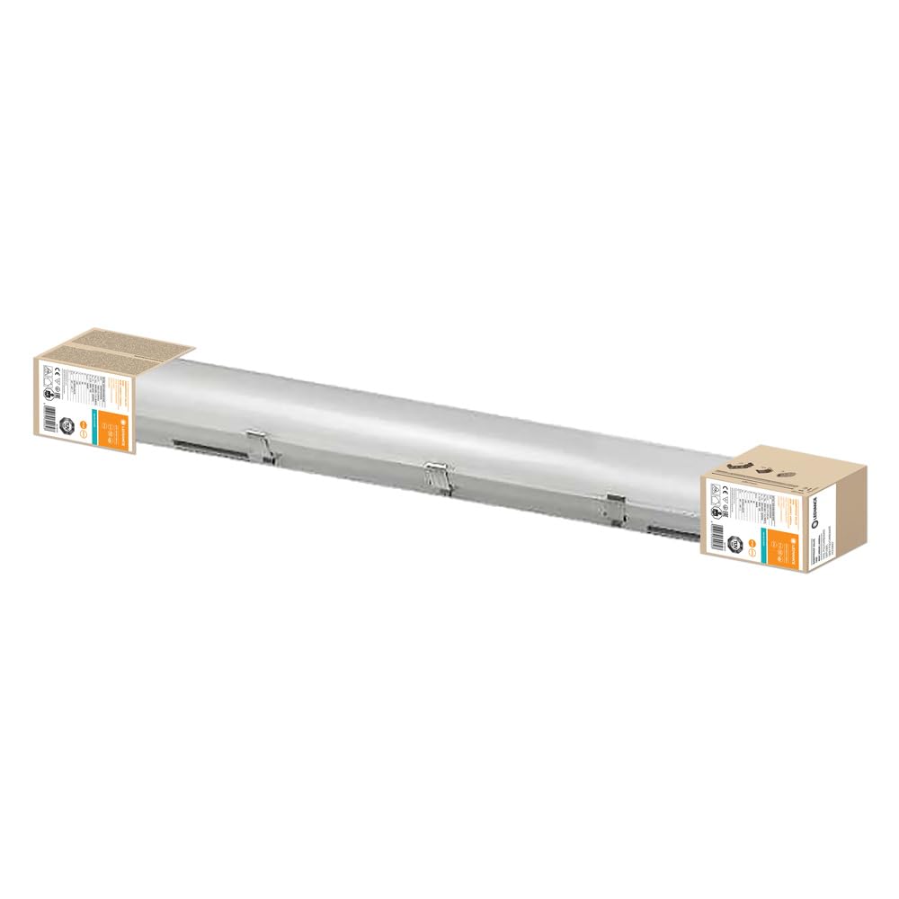 LEDVANCE Feuchtraumleuchte LED: für Decke/Wand, DAMP PROOF VALUE, 40 W, 220…240 V, Ausstrahlungswinkel: 115, Cool White, 4000 K, Gehäusematerial: Polycarbonat (PC), IP65, 1-er-Pack