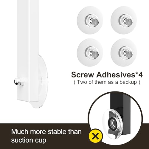 Orimade Adjustable Anti-slip Shower Caddy over Head, Rustproof Bathroom Hanging Shower Organizer with 2 Hooks for Razor, No Drilling Shower Shelves Storage Rack 3 Tier, White by Orimade - Image 6