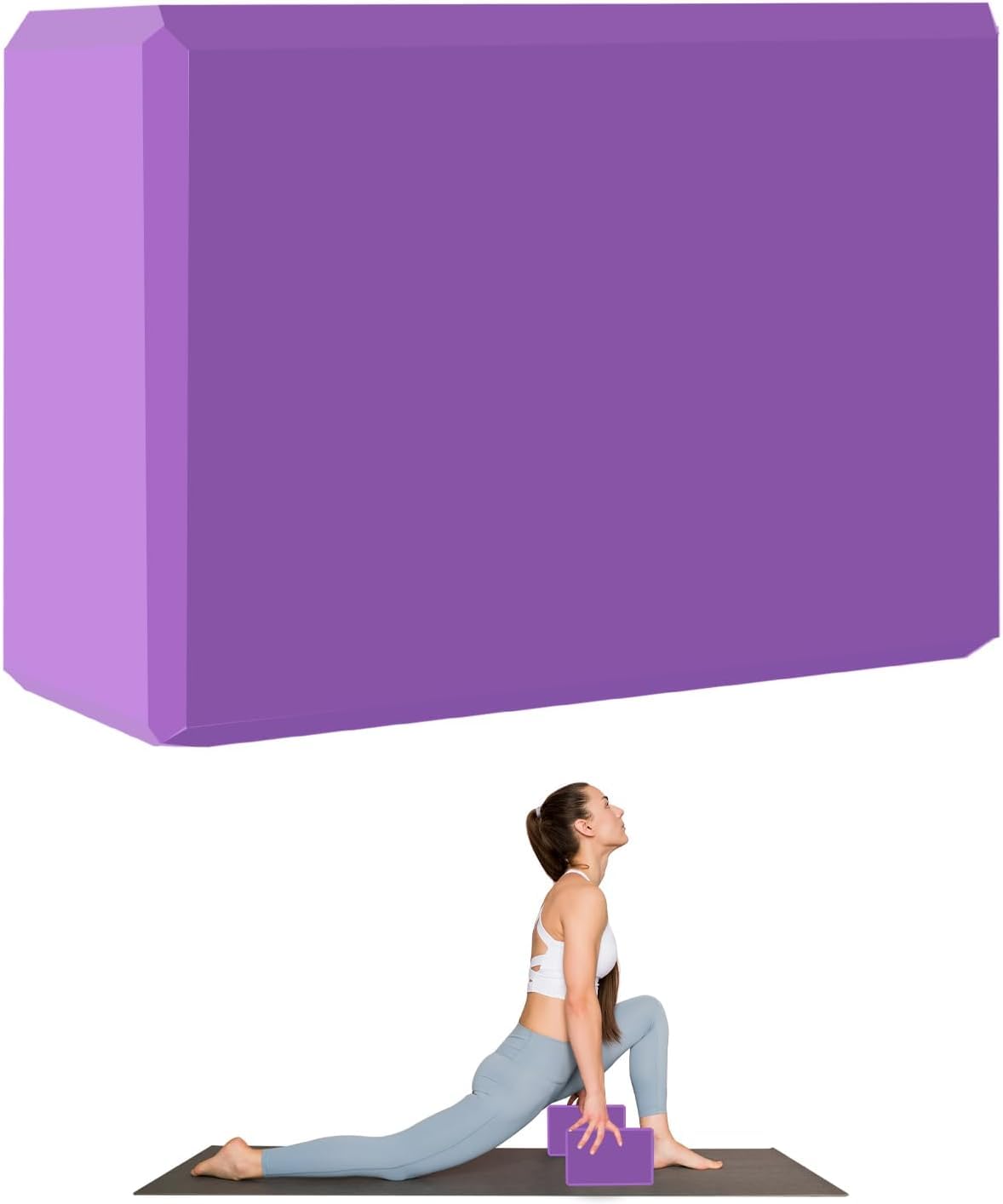 Yoga Block - Supportive Latex-Free Eva Foam - Soft Non-Slip Surface with Beveled Edges for Yoga, Pilates, Meditation - Yoga Accessories for Stability, Balance, Deepen Stretches-image-35