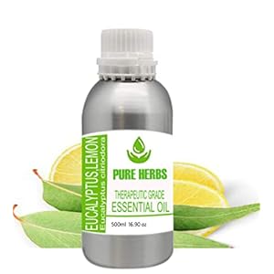 Pure Herbs Eucalyptus Citroen (Eucalyptus CITRIODORA) Pure & Natuurlijke Therapeutische Grade Essentiële Olie 500ml