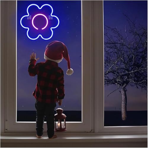 Enseigne au Néon Fleur LED avec Fixation Murale Suspendue - 2