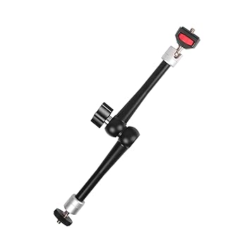 Ankeer IRONMAN-11 11 Inch Flexible Adjustable Articulating Friction Magic Arm Extension Bracket Aluminum Alloy with 1/4 Inch Screw 8KG Load Capacity for Video Monitor LED Light