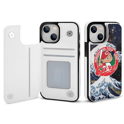 iPhone15 Pro Max用ケース 手帳型 広島-東洋カープ 【全機種対応】 アイフォン15 Pro Max用ケース スマホケース 財布型 PUレザー おしゃれ 背面カード収納 スタンド機能 携帯カバー 耐衝撃