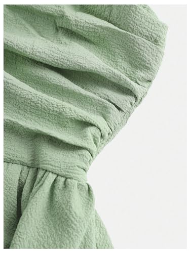 WDIRARA Girl's Tie Shoulder Layered Ruffle Swing Dress Smocked Ruched A Line Cami Dress3