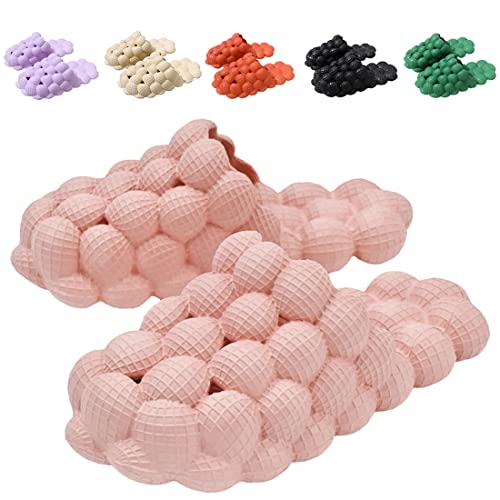 Fiedaz Women Men Funny Lychee Bubble Slides Kids Boys Girls Slides Quick-Drying Shower Slides Home Non-Slip Slippers Soft Bathroom Slides