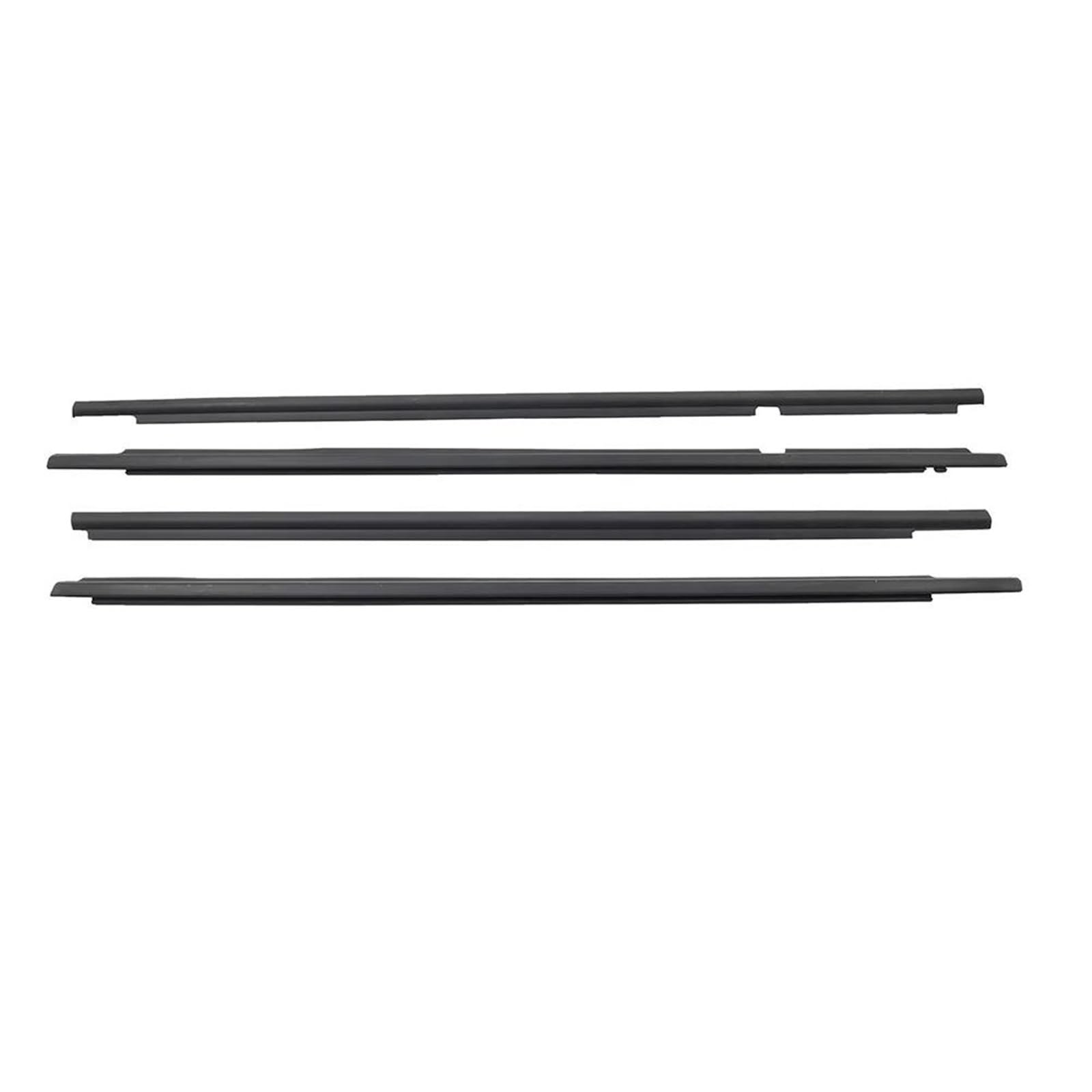 Zysm Black Side Trim 4Pcs Car Window Sealing Strip For Toyota For Corolla Ce Le S Xrs 2003-2008 Outer Front Rear Belt Moulding Trim /Chrome Outer Buffer(Black)