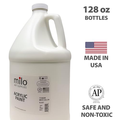 Image of milo Acrylic Paint Set (White Acrylic 128 oz)