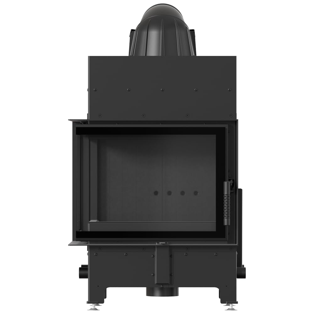 KRATKI Inserto camino in acciaio Floki S sinistra 8 kW Ø 160 nero rivestimento con molla porta