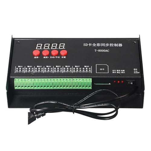 T8000 AC110V-220V SD Card LED Full Color Controller DC5V 12V Wate...