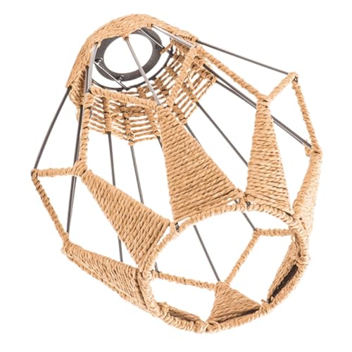 HOLIDYOYO 鉄製フレーム編み込みペーパーランプシェード 小型シャンデリア用 マリストヴィンテージデザイン リビングダイニング寝室対応