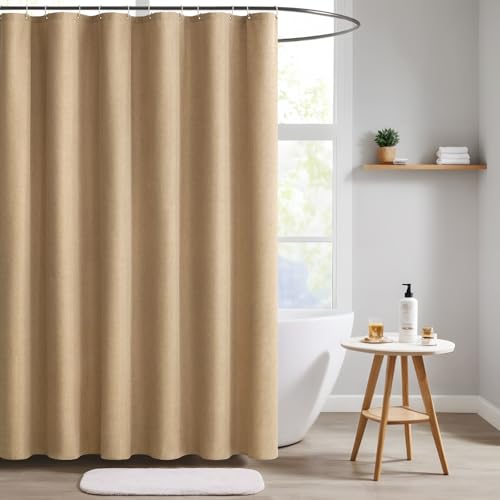 Rideau de douche en lin texturé pour une salle de bain moderne - 3