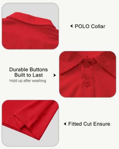 Image of MIVEI Kids' Performance School Uniform Polo Shirt Breathable UPF50+ | Youth Boys Girls Short Sleeve Golf Collared Shirts Grid Dry Fit Wrinkle Free Stretch Lightweight Cool Athletic Button Dress