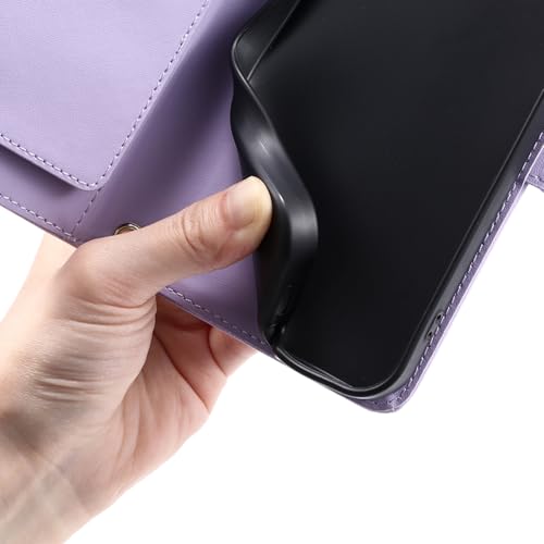 Housse Samsung Note 10 Asuwish antichoc pliable en cuir violet avec support