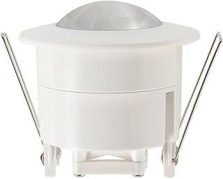 AC110240V - Detector de presencia PIR empotrable con sensor de movimiento de techo con modo de sensor automático de día y noche y detección de 360 grados