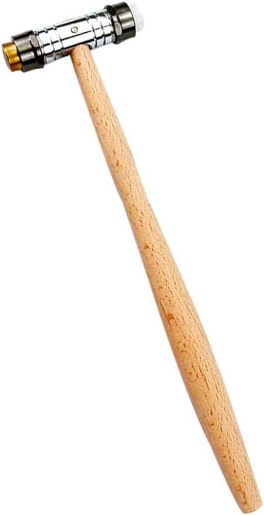 Replaceable Head Hammer Tiny Hammer for Watch Repair Wooden Handle Tool Home Hardware Set