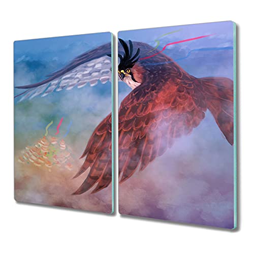 Planche à découper verre induction 2x30x52cm de protection plaque - 2