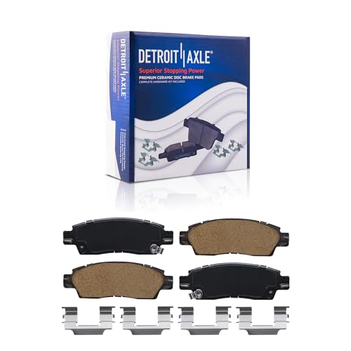 Image of Detroit Axle - Brake Kit for 4.2L Buick Rainier GMC Envoy Chevy Trailblazer Drilled Slotted Disc Rotors Ceramic Brake Pads Replacement : 11.8 inch inch Front and 12.76 inch inch Rear Rotors