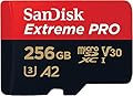 SanDisk Extreme PRO 256GB scheda microSDXC + RescuePro Deluxe, Velocità fino a 200 MB/s) + adattatore SD, RescuePRO Deluxe, UHS-I, Class 10, U3, V30